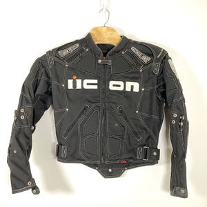 Icon Asphalt Technologies TiMax Men's Size M Black Titanium Motorcycle Jacket